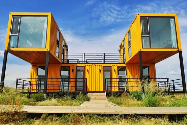 Mẫu nhà container 20 feet hình chữ U