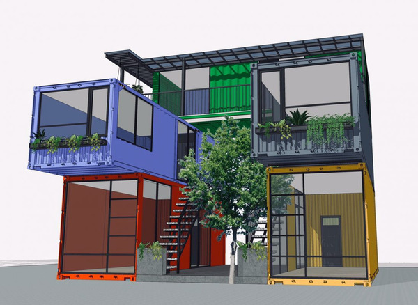 5-mau-nha-container-40-feet-1 Mẫu nhà container 40 feet đẹp