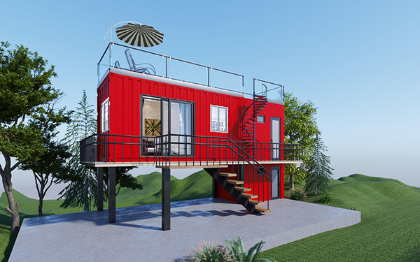 Nhà container 50 triệu tone đỏ