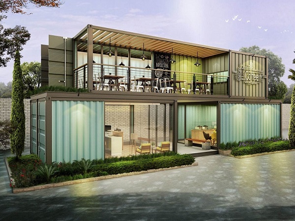 Mô hình quán cafe bằng container