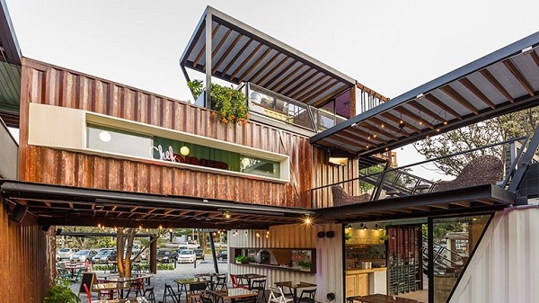 Quán cafe container phong cách hiện đại