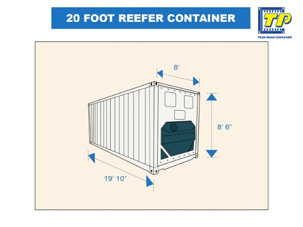Container lạnh 20 feet được thiết kế với kết cấu 3 lớp